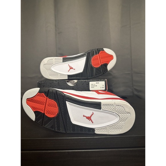 New Jordan 4 Retro Mid Red Cement Men’s Sz 10.5 (DH6927-161) DS Ship Fast! - Picture 5 of 7